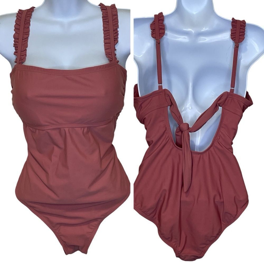 Palisade’s One Piece Swimsuit Mauve Rose Pink Size Large